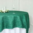 BalsaCircle 90" x 90" Hunter Green Metallic Crinkled Taffeta Square ...