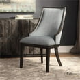 thumbnail image 2 of Bowery Hill Contemporary Accent Chair in Light Denim and Ebony, 2 of 6