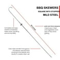 thumbnail image 2 of Metal Skewers, 39" in Length, Kebab/BBQ/Tandoor 10 mm Thickness : Mild Steel, 2 of 3
