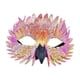 thumbnail image 3 of Máscara de Halloween, accesorios decorativos, máscara de plumas para ojos para festivales, juegos de rol. Rosa y amarillo, 3 of 9