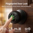 thumbnail image 6 of Fingerprint Door Lock, 4-in-1 Smart Door Knob with Keypad, App & Key, Auto Lock, 3 Smart Modes, Keyless Entry for Bedroom, Apartment, Home Office, 6 of 14