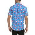 thumbnail image 5 of HDE Mens Hawaiian Christmas Button Down Shirts S-5XL Short Sleeve Tropical Shirt Pool Santa - 5XL, 5 of 6