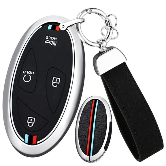 Leather Key Cover Fit for Hyundai 5/7 Buttons Key Fob Solid Car Key Case for Ioniq 6 Grandeur GN7 KONA Elantra Azera Sonata Hybrid Santa fe Tucson Hybrid 2023 2024 2025
