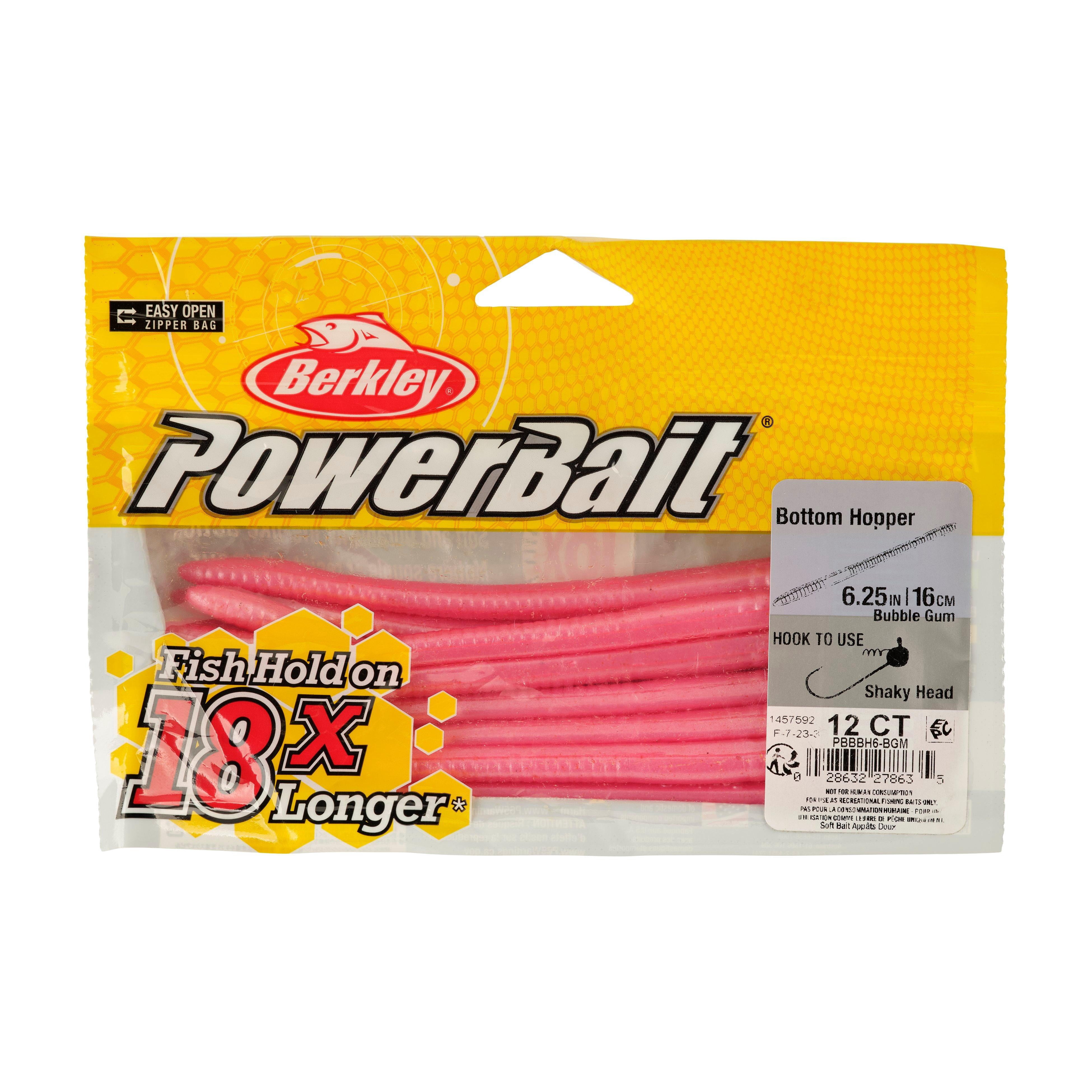 Berkley PowerBait® Bottom Hopper Fishing Bait, Bubblegum, 6 1/4in