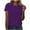 Purple, variant on AherBiu Summer Tops for Women Short Sleeve Comfy Basic Top Tees Tshirt Crewneck Dailywear Undershirt