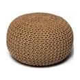 thumbnail image 1 of Bali Natural JUTP003CK Jute Round Pouf Ottoman, Natural, 1 of 1