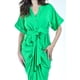 thumbnail image 4 of Vestido Drapeado Con Botones Roman Fashion Juvenil Talla M Verde, 4 of 6