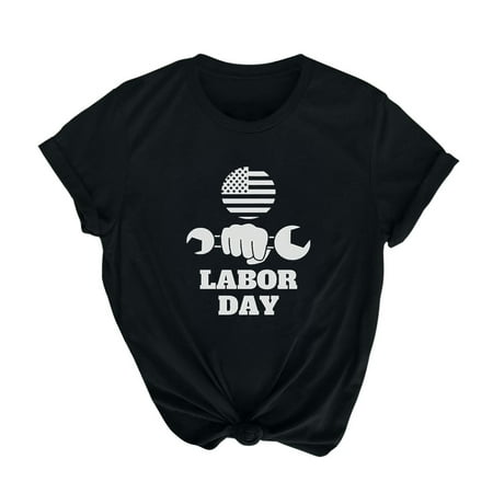 

Summer Tops for Women Women s Shirt Tees Funny Short Sleeve T Shirt Print T-shirt Tops Blouse Gift For Women Round-Neck Summer Tops for Women Black XXL
