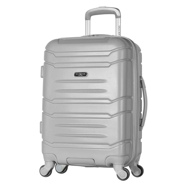 Olympia Denmark Valise Cabine Extensible à Roulettes Pivotantes de 21 Pouces, Argent