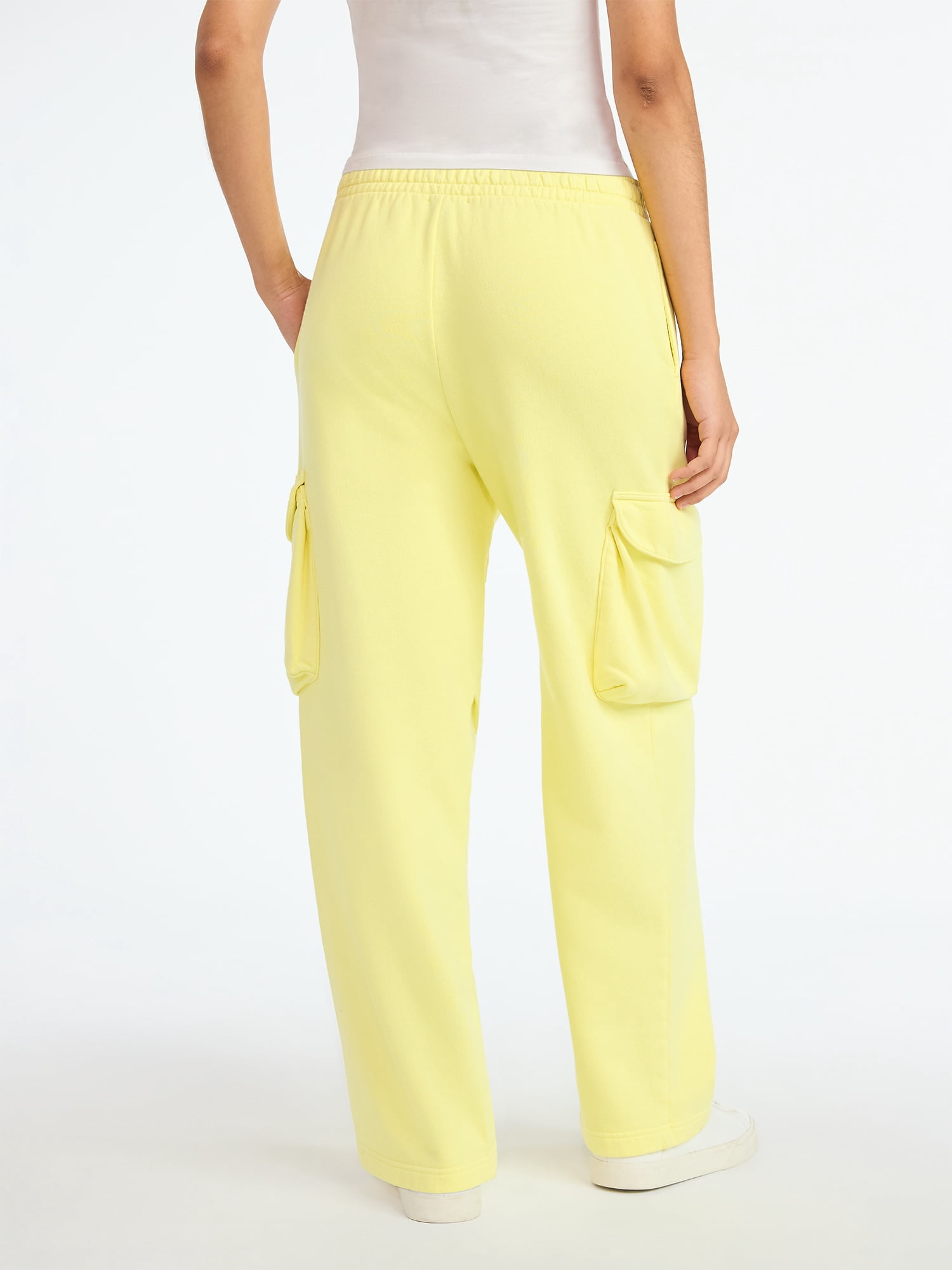 Scoop Women's and Women's Plus Utility Wide Leg Cargo Sweatpant, Sizes XS-4X