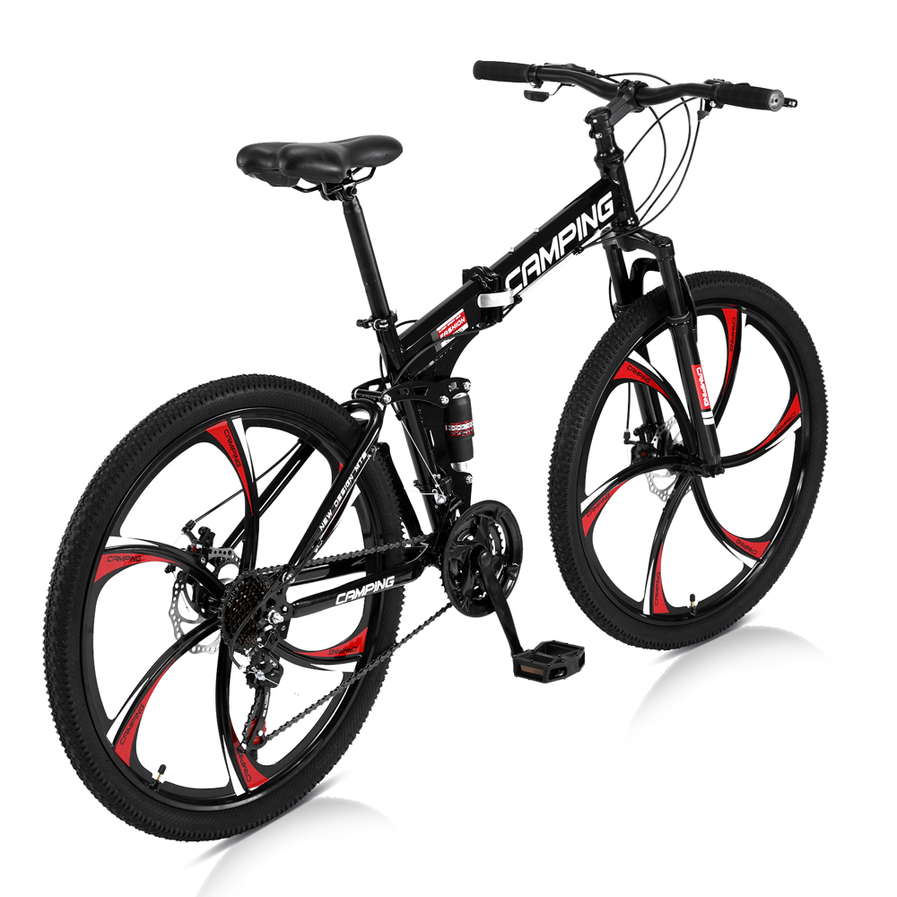 26Inch 21Speed SixWheel Foldable Mountain Bike White