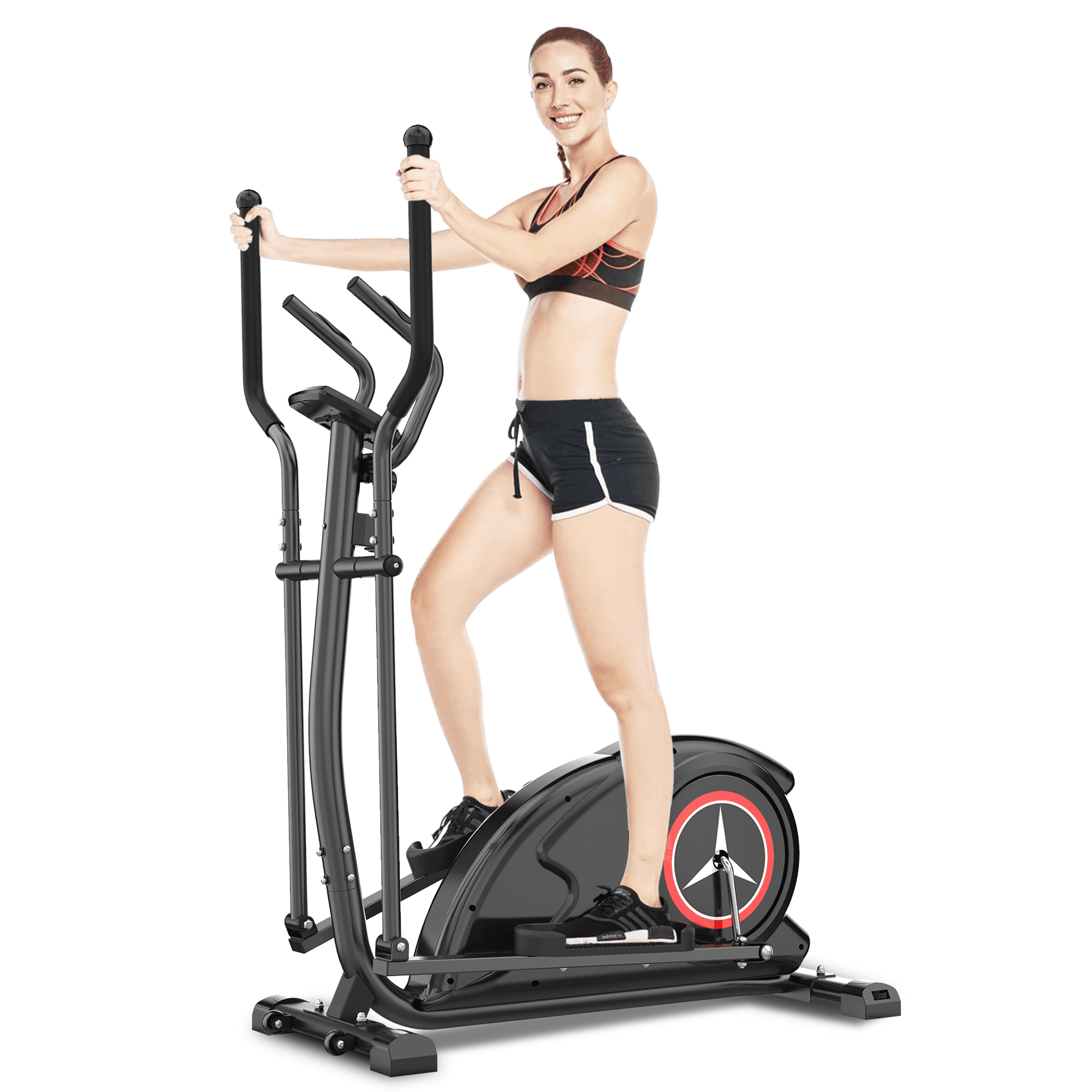 Magnetic Elliptical Machine Portable Trainer Mute LCD Monitor Exercise~! 