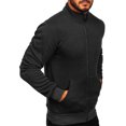 thumbnail image 3 of Langwyqu Spring Fall Men Long Sleeve Zipper Cardigan Hoodies With Pocket, 3 of 5