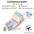 thumbnail image 2 of GAEKEAO Small Wallet for Women RFID Blocking Bifold Card Holder Vegan Leather with Zipper Coin Pocket, ID Window, 2 of 9