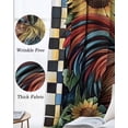 thumbnail image 3 of Vintage Sunflower Rooster Blackout Curtains for Bedroom Living Room Darkening Curtains 84 Inch Length 2 Panels Set Farmhouse Watercolor Plaid Window Curtain Window Treatment Grommet Drapes 42"x84", 3 of 9