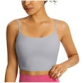 thumbnail image 2 of Delliss Women's Square Neck Solid Color Camisole Fashion Crop Tank Top With Padding, 2 of 4