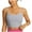 Gray, variant on Womens Workout Tank Tops with Built in Bra, Sleeveless Gym Tops Seamless Athletic Yoga Shirts - Womens Scoop Neck Longline Sport Bras - White/L
