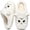 White, variant on Ecetana Women's Cute Fuzzy Slippers Comfort Faux Fur Memory Foam Non-Slip House Slippers for Women