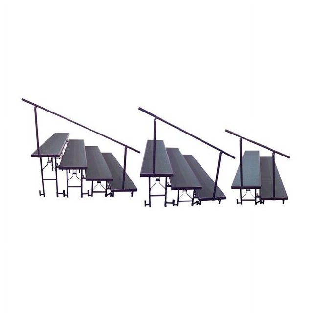 National Public Seating SGR2L 37.875 x 30.875 in. Side Guard Rails for Standing Risers