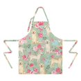 thumbnail image 2 of Labrador Dog and Flower Floral Apron-Garden Aprons for Women with Pockets-Cotton Linen Waterproof Kitchen Cooking Gardening Aprons Adjustable for Kitchen,Cooking,BBQ and Salon 33x27 Inch, 2 of 7