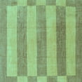thumbnail image 1 of Ahgly Company Indoor Square Abstract Turquoise Blue Modern Area Rugs, 4' Square, 1 of 4