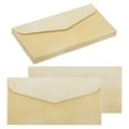 thumbnail image 1 of 24 Packs Envelopes Vintage Aged Paper Golden Yellow-9 x 4 Inch for Letter Writing, Invitations, 1 of 6