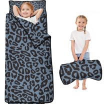 Black Leopard Pattern Toddler Nap Mats for Kids Preschool,Sleeping Mat Bag or Kids,Toddler Sleeping Bag,Toddler Nap Mat or Daycare