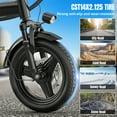 thumbnail image 4 of 14 Inch Folding Electric Bicycle, 560W Adult Electric Bicycle, 48V 10.4Ah, Maximum Range of 32 Miles, Dual Disc Brake Safety System, 3-Speed Riding, Front Fork with Shock Absorption, White, 4 of 10