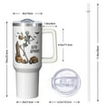 thumbnail image 3 of 1pc Skeleton 40oz Tumbler with Straw & Handle - Insulated Stainless Steel Cup | Holiday Gift for Man Women (Christmas, Valentine's, Birthday), 3 of 5
