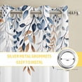 thumbnail image 6 of Blue Coastal Kitchen Curtains Window Panels, Summer Beach Starfish Weeping Eucalyptus Insulated Window Treatment Curtain, Grommet Curtains for Bedroom/Living Room/Bathroom, 2 Piece 52"Wx84"L, 6 of 8