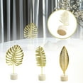 thumbnail image 3 of 20cm Metal Leaf Ornament - Exquisite Casting 3D Texture, Portable Decor for Living Room Cabinet Desktop, 3 of 3