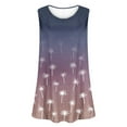 thumbnail image 4 of Women Summer Plus Size Tank Tops Fashion Print Crew Neck Sleeveless Shirts Loose Fit Casual Pleated Tunic Tops, 4 of 4