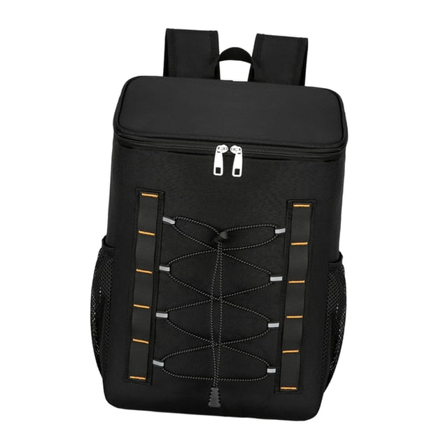 Bolsa de pícnic al aire libre, bolsa refrigeradora, bolsa de hielo aislada, bolsa térmica multifuncional, mochila de almuerzo aislada para el trabajo, Negro shamjiam Bolsas más frescas