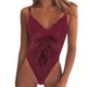 thumbnail image 1 of Gibobby Ropa interior mujer sexy Lencería Sexy para Mujer Vestido De Dormir Profundo Empalme De Encaje Ahueca hacia Fuera Mini Lenceria Body Mujer(Vino, CH), 1 of 4