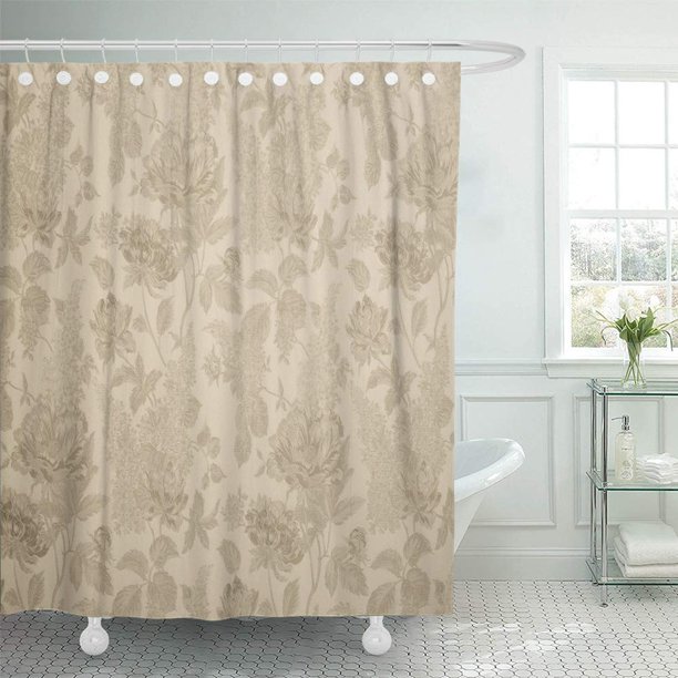 PKNMT Beautiful The Abstract Beige Color Flower Patterns Blank Bright