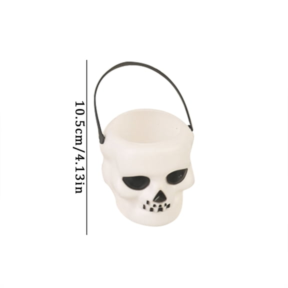 Clearance Under $1.26! 6PACK Halloween Pails, Candy Holder Buckets for Trick-or-Treat, Plastic, (8.5x6x5.5cm, White)