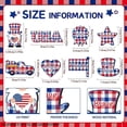 thumbnail image 3 of JHyouerji 8 Pcs 4th of July Ornaments Patriotic Wooden Tree Hanging Ornaments for Memorial Day Red White Blue Independence Day 250th Anniversary Decor, 3 of 6