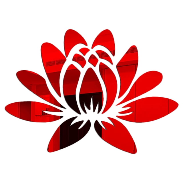 Bienvenido Lotus Adhesivo de pared acrílico autoadhesivo para sala de estar, sofá, fondo, espejo, adhesivo de pared