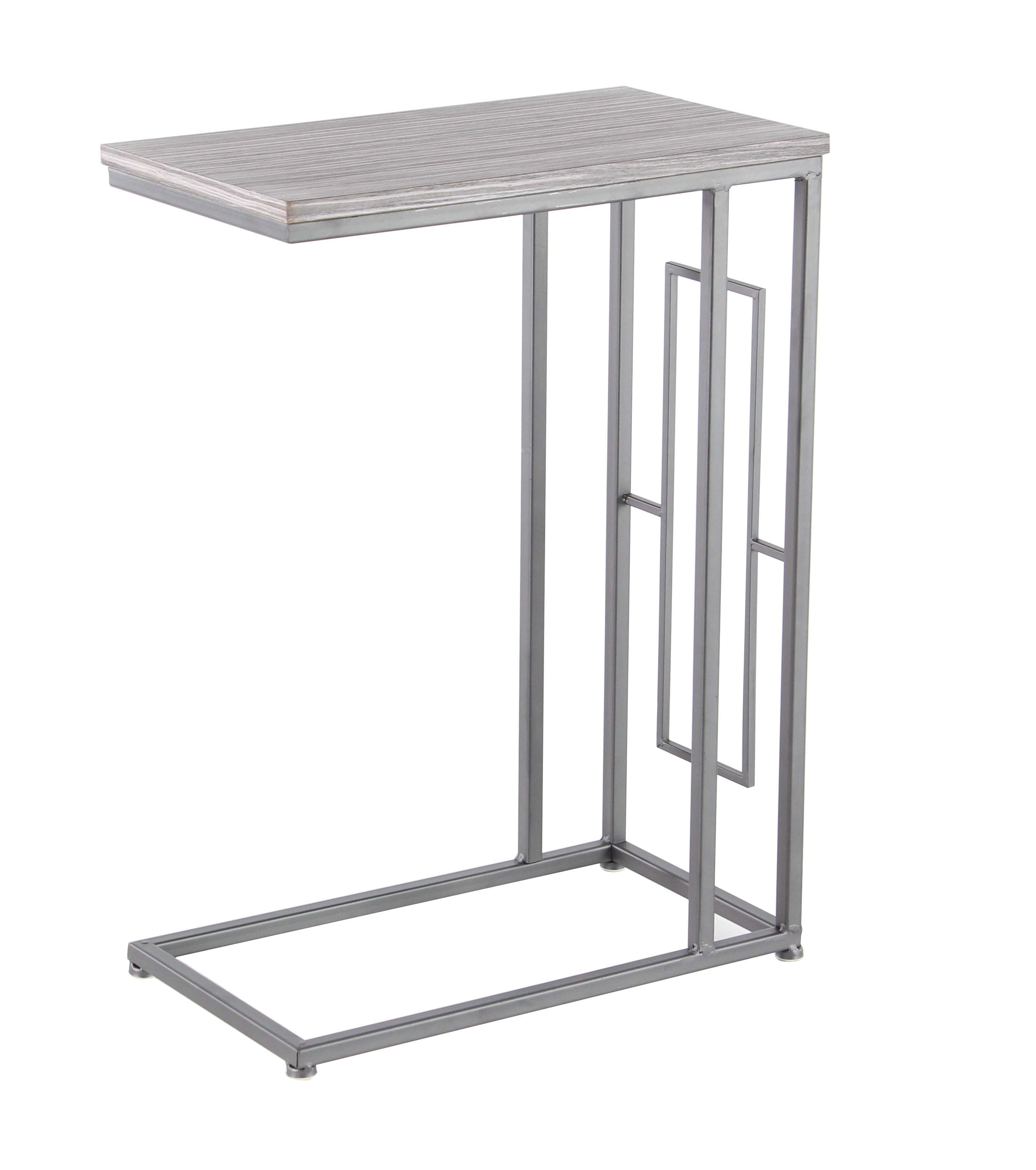 Decmode Contemporary 26 X 19 Inch Stained Iron And Mdf Wood Decmode Contemporary 26 X 19 Inch Stained Iron And Mdf Wood Rectangular Accent Table Brown Com