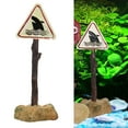 thumbnail image 1 of Fish   Warning Signs, Weighted Base Funny Resin Aquarium Warning Sign Decoration  For Aquarium, 1 of 8