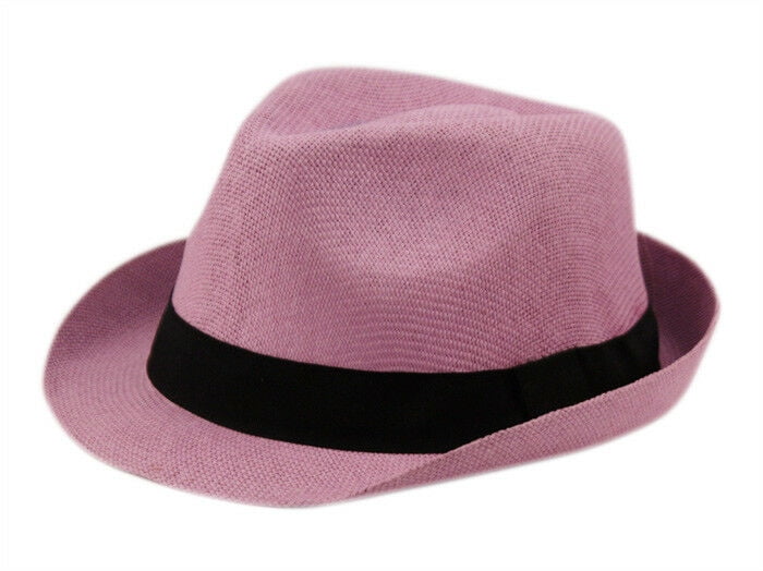 mens pink fedora hats