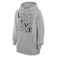 thumbnail image 2 of Women's G-III 4Her by Carl Banks  Heather Gray Miami Heat Basketball Love Fleece Pullover Hoodie, 2 of 3