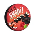 thumbnail image 1 of Fotbe Sushi Funda de Llanta de Repuesto con Estampado, Engrosada, Ajuste Universal para Jeep, Remolque, RV, SUV, Camión-15 inch, 1 of 6