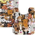 thumbnail image 1 of Doodle Dogs Bathroom Rug Mat Soft Absorbent Bathroom Rugs Mats Non Slip Bath Mats Rugs Machine Wash Bath Mat Rug Set for Bathroom Tub Bath,U-Shaped Toilet Mat, 1 of 7