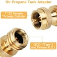 thumbnail image 4 of Propane Adapter for Outdoor Cooking Universal Compatibility Solid Brass, Simplified Connection to BBQ Gas Grills, 4 of 7