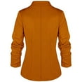 thumbnail image 3 of Blazers For Women Business Casual Sevevn Women's Pleated Sleeves Work Office Coat Suit Jacket, 3 of 3