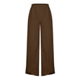 thumbnail image 4 of TaTaai Women Solid Color Loose Cotton Linen Cropped Pants Scalloped Hem With Pockets Lightweight Breathable Machine Washable Non See-through Daily Dating Wear Gift, 4 of 7