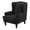 Black, variant on 2 Piece Stretch Wing Chair Slipcover, Velvet Wingback Chair Cover with Elastic Bottom Wingback Chair Slipcover Soft Removable Washable Armchair Chair Slipcovers -Camel-2 Piece