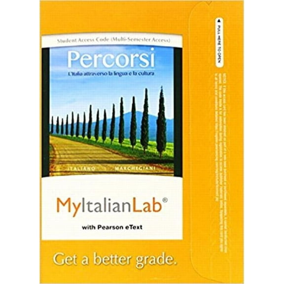 MyLab Italian with Pearson eText -- Access Card -- for Percorsi: L'Italia attraverso la lingua e la cultura (multi-semester), 9780205999330, Paperback, 3