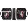 thumbnail image 2 of Xoenoiee Deer Skull American Flag Print Bible Cover Case for Women Men Large Bible Cover with Handle Quilted Bible Carrying Case Bible Study Supplies Accessories with Pocket, 2 of 7